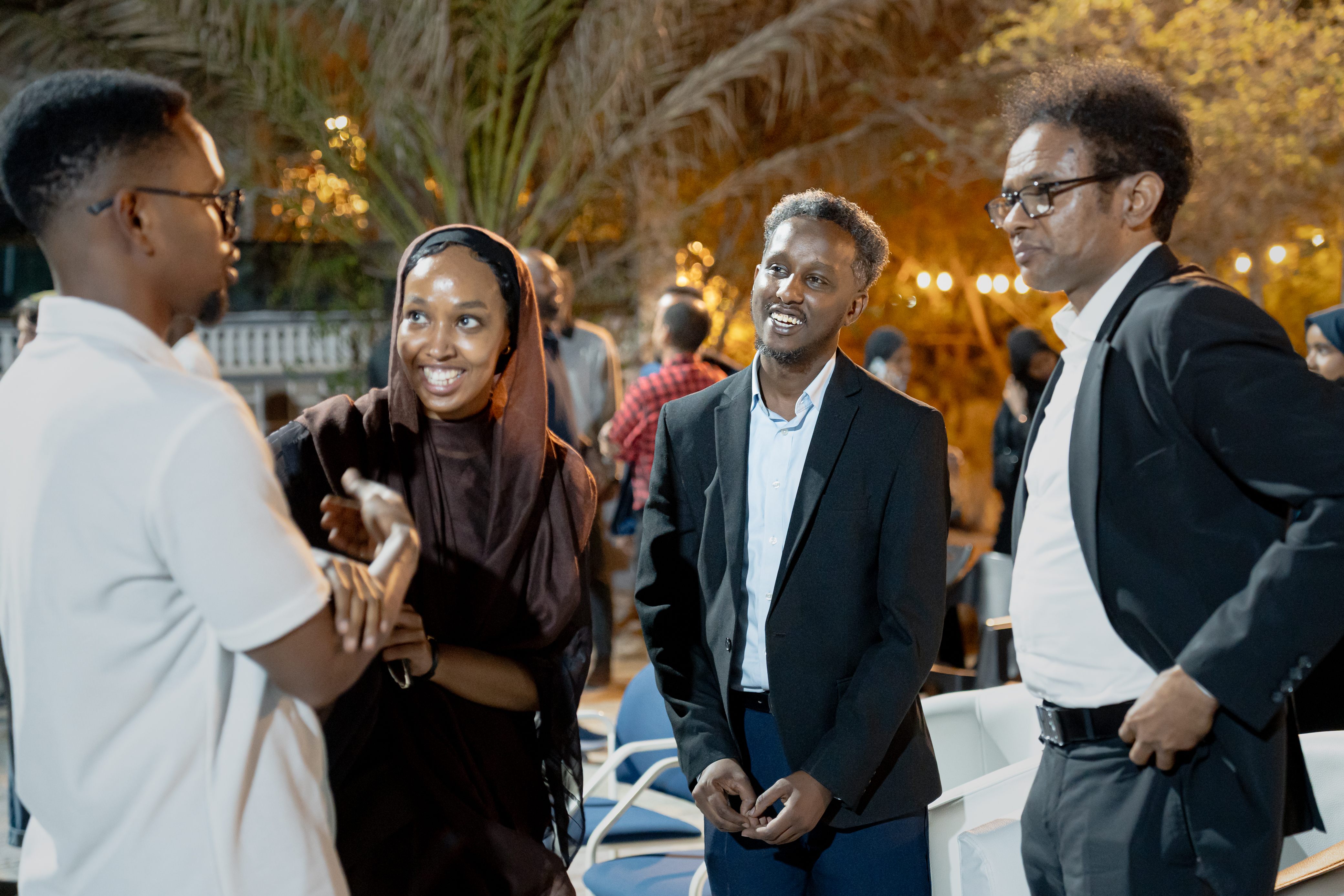 Guests connecting after the evening programme