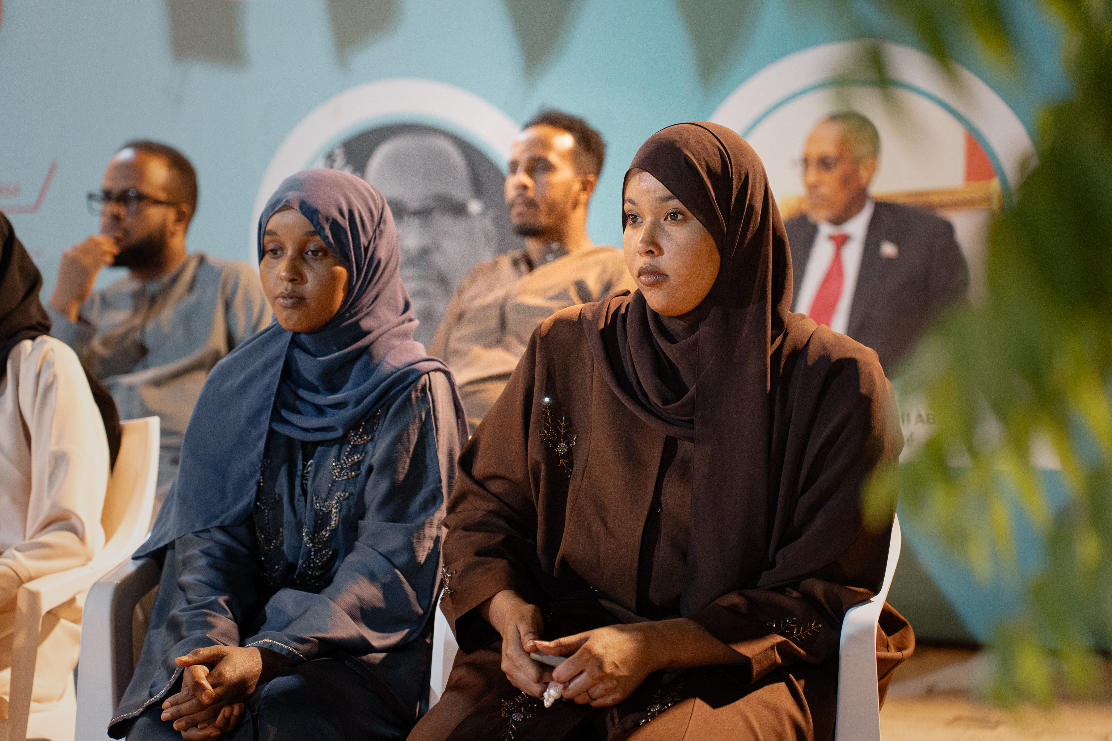 Women in the audience during a public dialogue