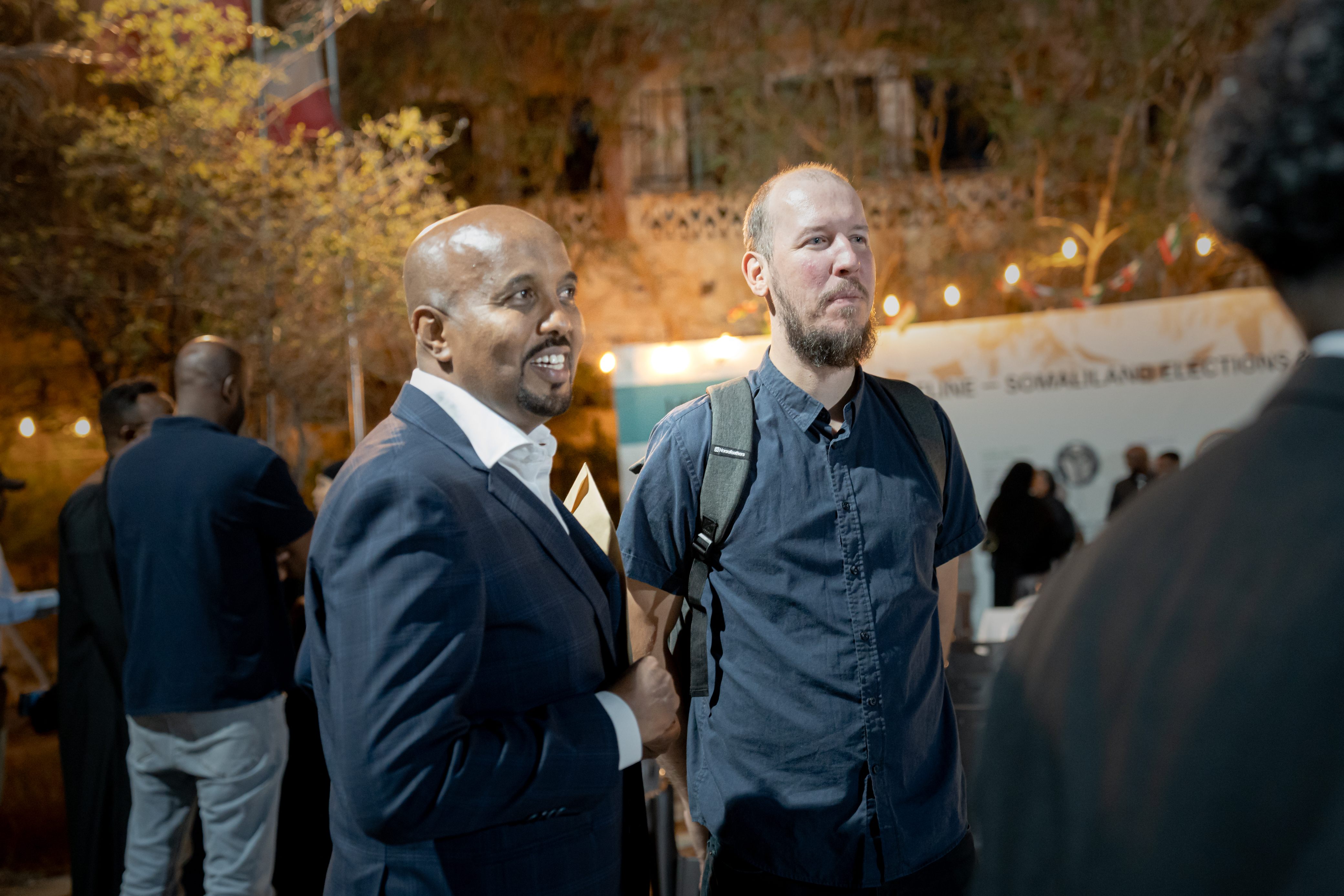 Guests connecting after a Hargeisa Debates event