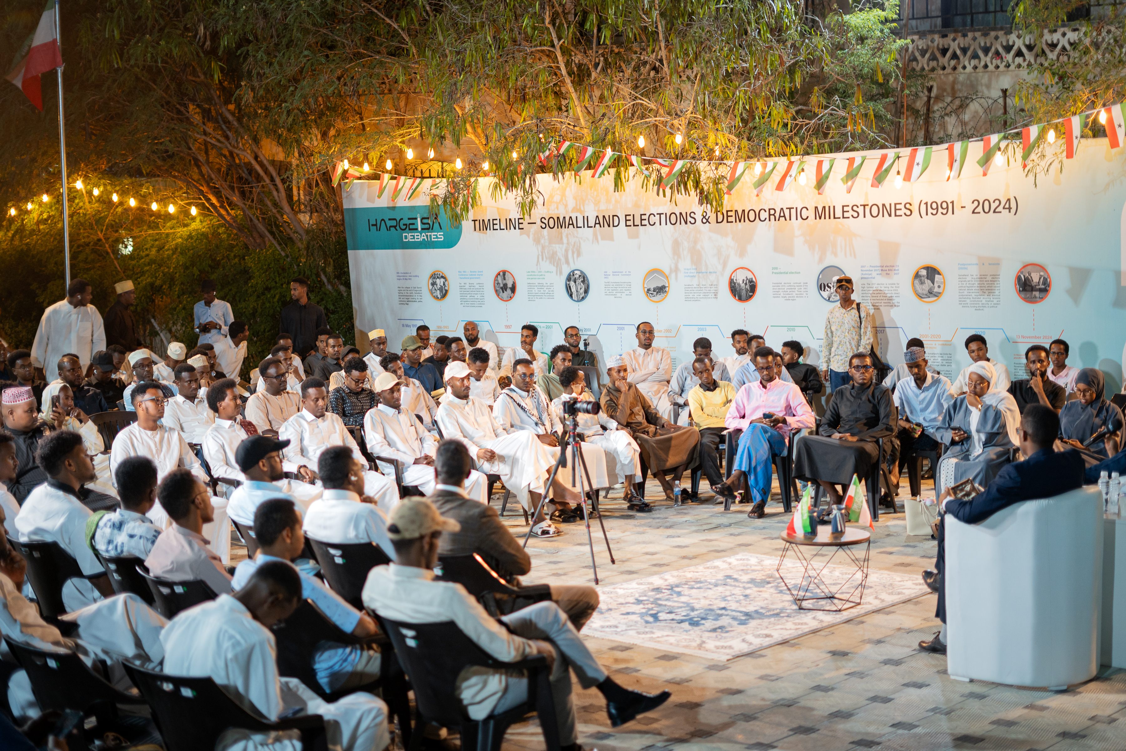 A full audience gathered around the Hargeisa Debates stage