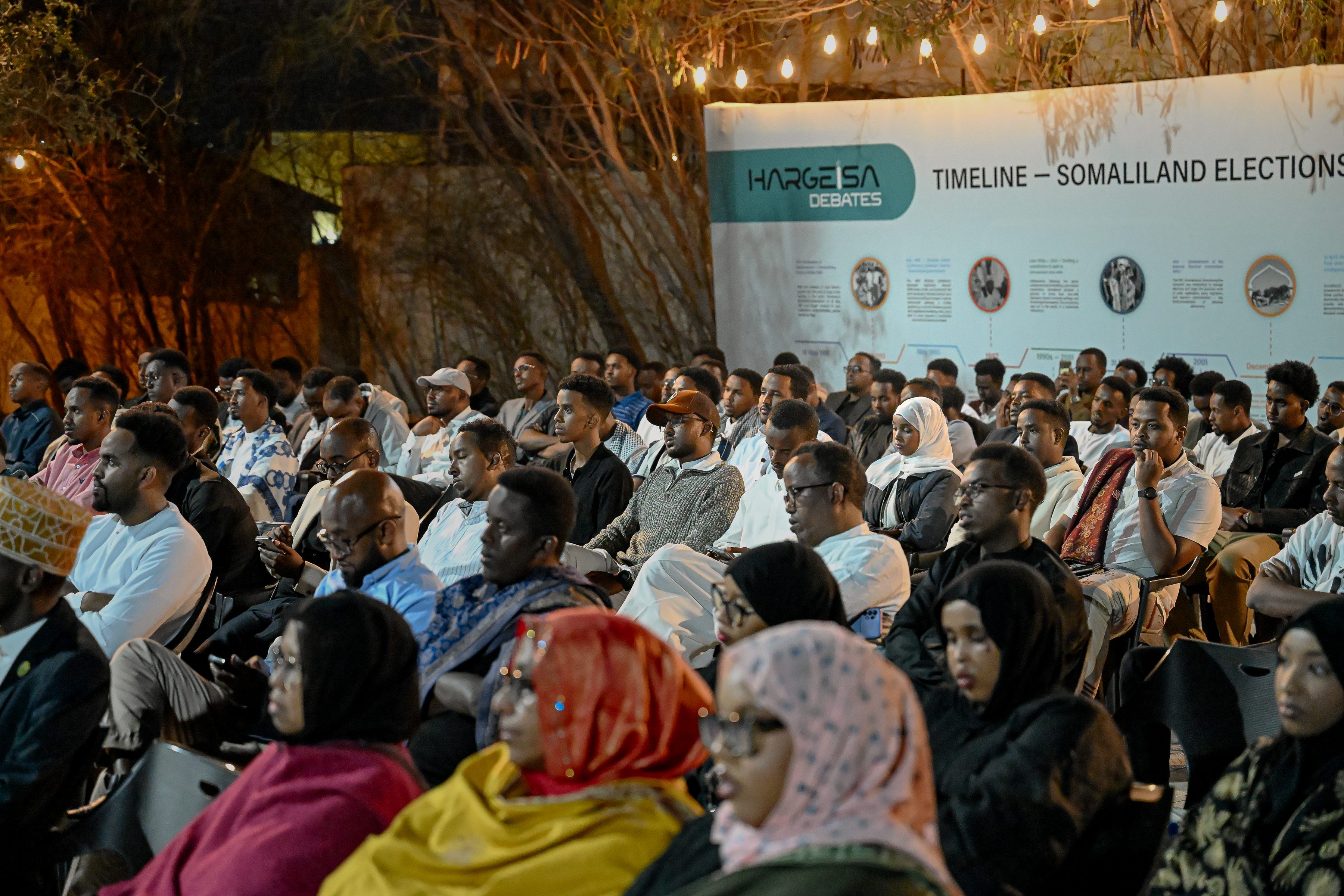 Community audience at a Hargeisa Debates gathering