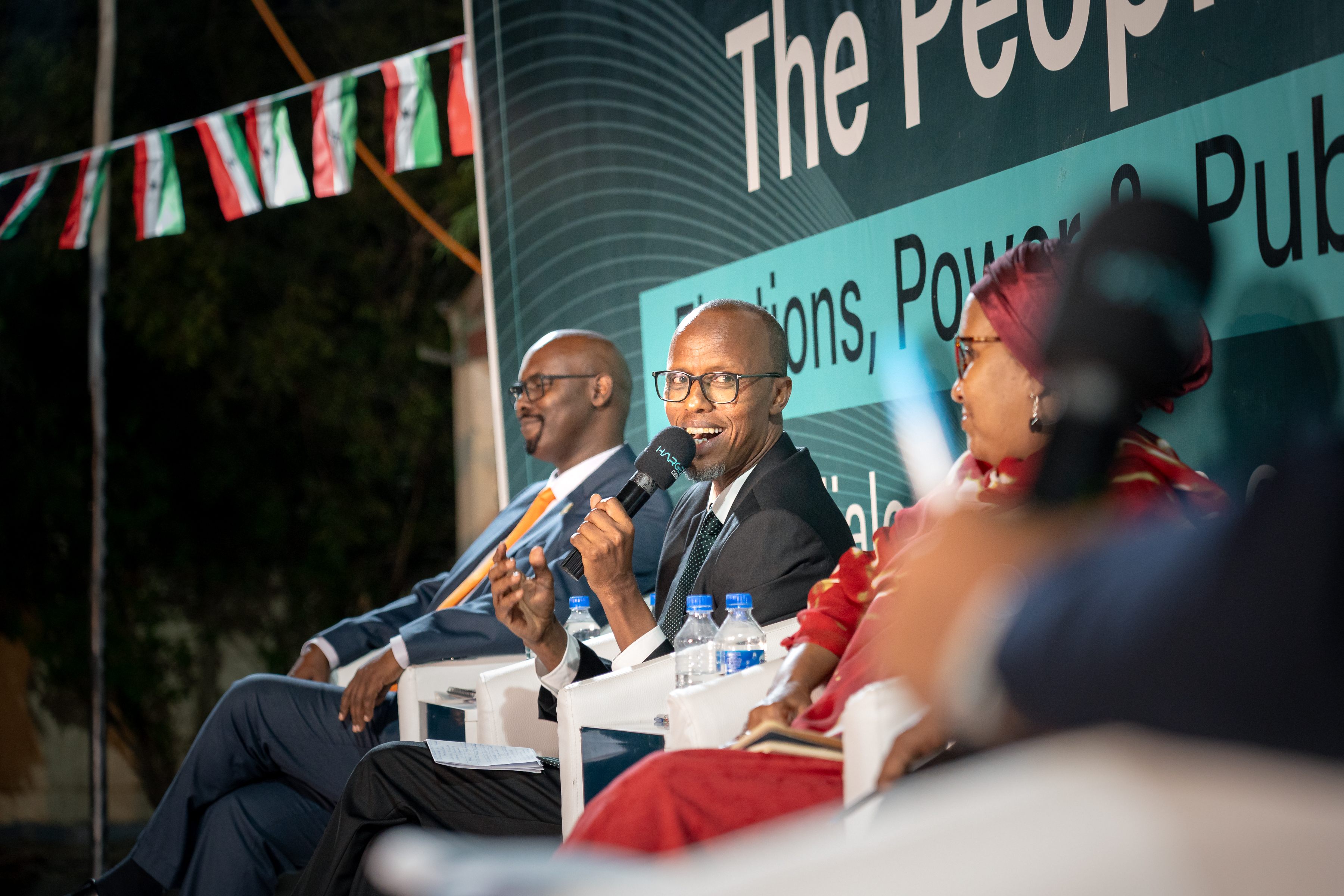 A panelist contributing to the people’s mandate discussion